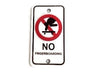 no fingerboarding metal sign