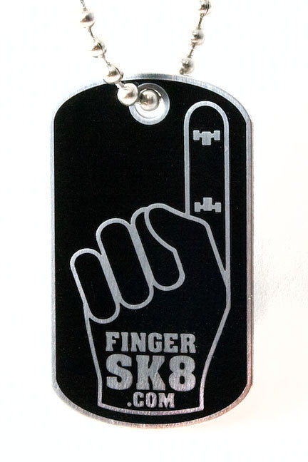 fingersk8 logo fingerboard dog tag